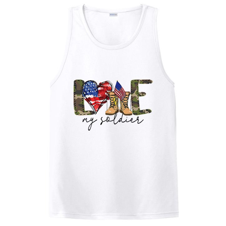 I Love My Soldier Military Military Army Wife PosiCharge Competitor Tank