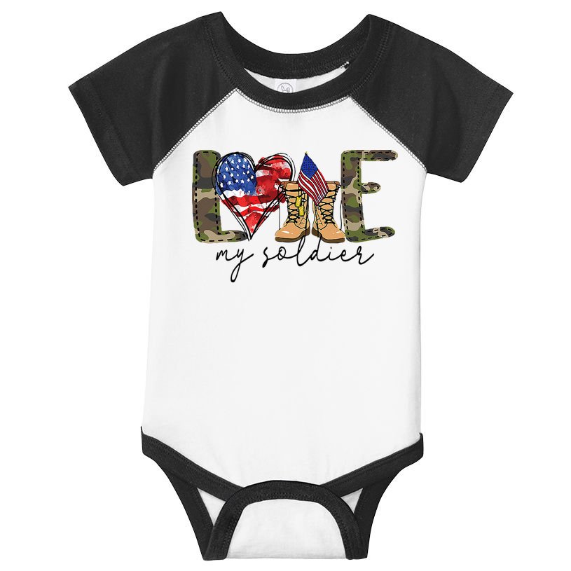 I Love My Soldier Military Military Army Wife Infant Baby Jersey Bodysuit