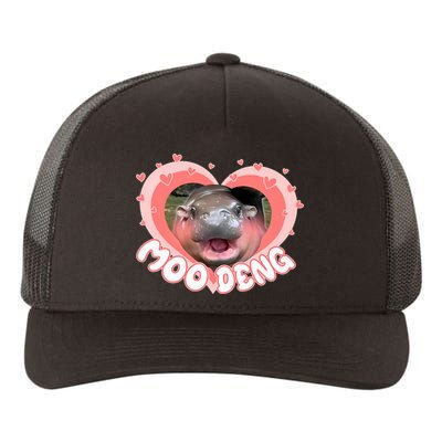 I Love Moo Deng Baby Hippo Moo Deng I Heart Moo Deng Yupoong Adult 5-Panel Trucker Hat