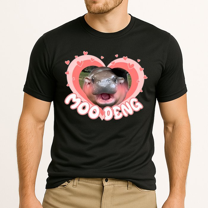 I Love Moo Deng Baby Hippo Moo Deng I Heart Moo Deng Performance Shirt