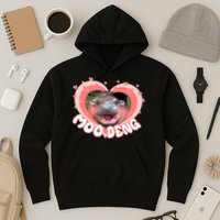 I Love Moo Deng Baby Hippo Moo Deng I Heart Moo Deng Hoodie