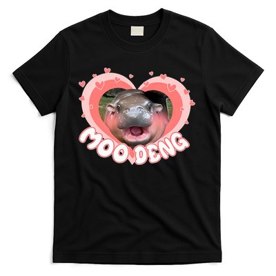 I Love Moo Deng Baby Hippo Moo Deng I Heart Moo Deng T-Shirt