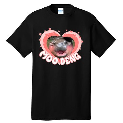 I Love Moo Deng Baby Hippo Moo Deng I Heart Moo Deng Tall T-Shirt