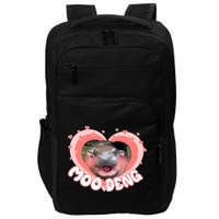 I Love Moo Deng Baby Hippo Moo Deng I Heart Moo Deng Impact Tech Backpack