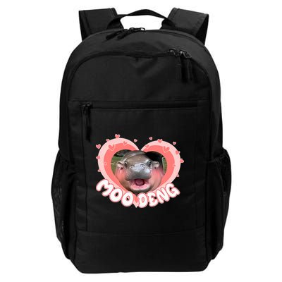 I Love Moo Deng Baby Hippo Moo Deng I Heart Moo Deng Backpack