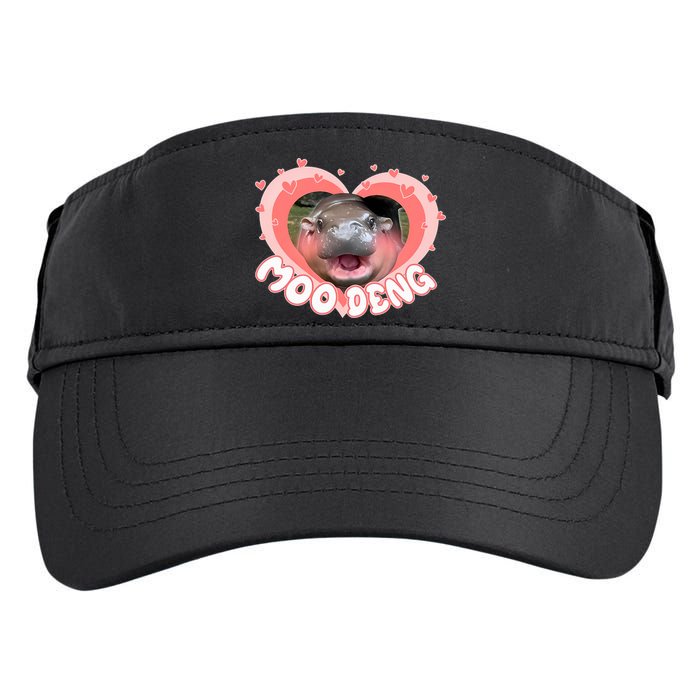 I Love Moo Deng Baby Hippo Moo Deng I Heart Moo Deng Adult Drive Performance Visor