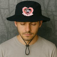 I Love Moo Deng Baby Hippo Moo Deng I Heart Moo Deng Bucket Hat