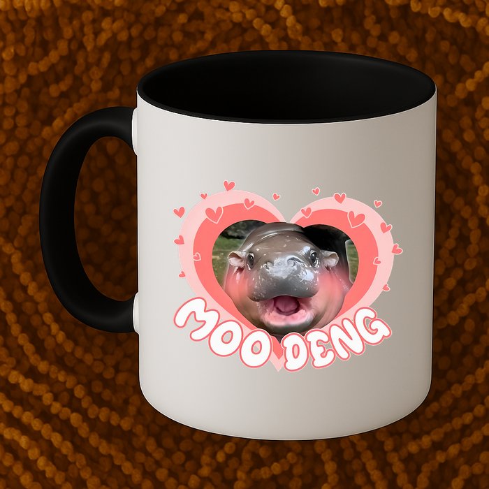 I Love Moo Deng Baby Hippo Moo Deng I Heart Moo Deng Mug