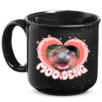 I Love Moo Deng Baby Hippo Moo Deng I Heart Moo Deng 15oz Campfire Ceramic Mug