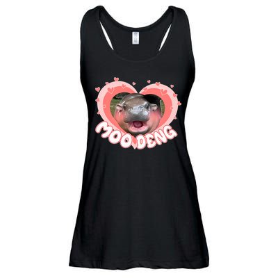 I Love Moo Deng Baby Hippo Moo Deng I Heart Moo Deng Ladies Essential Flowy Tank