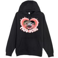 I Love Moo Deng Baby Hippo Moo Deng I Heart Moo Deng Premium Pullover Hoodie