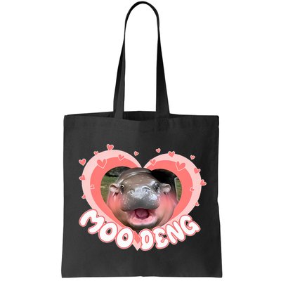 I Love Moo Deng Baby Hippo Moo Deng I Heart Moo Deng Bag
