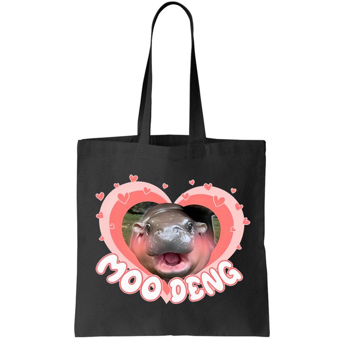 I Love Moo Deng Baby Hippo Moo Deng I Heart Moo Deng Bag