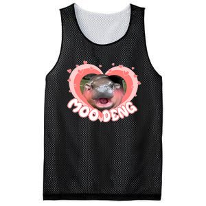 I Love Moo Deng Baby Hippo Moo Deng I Heart Moo Deng Mesh Reversible Basketball Jersey Tank