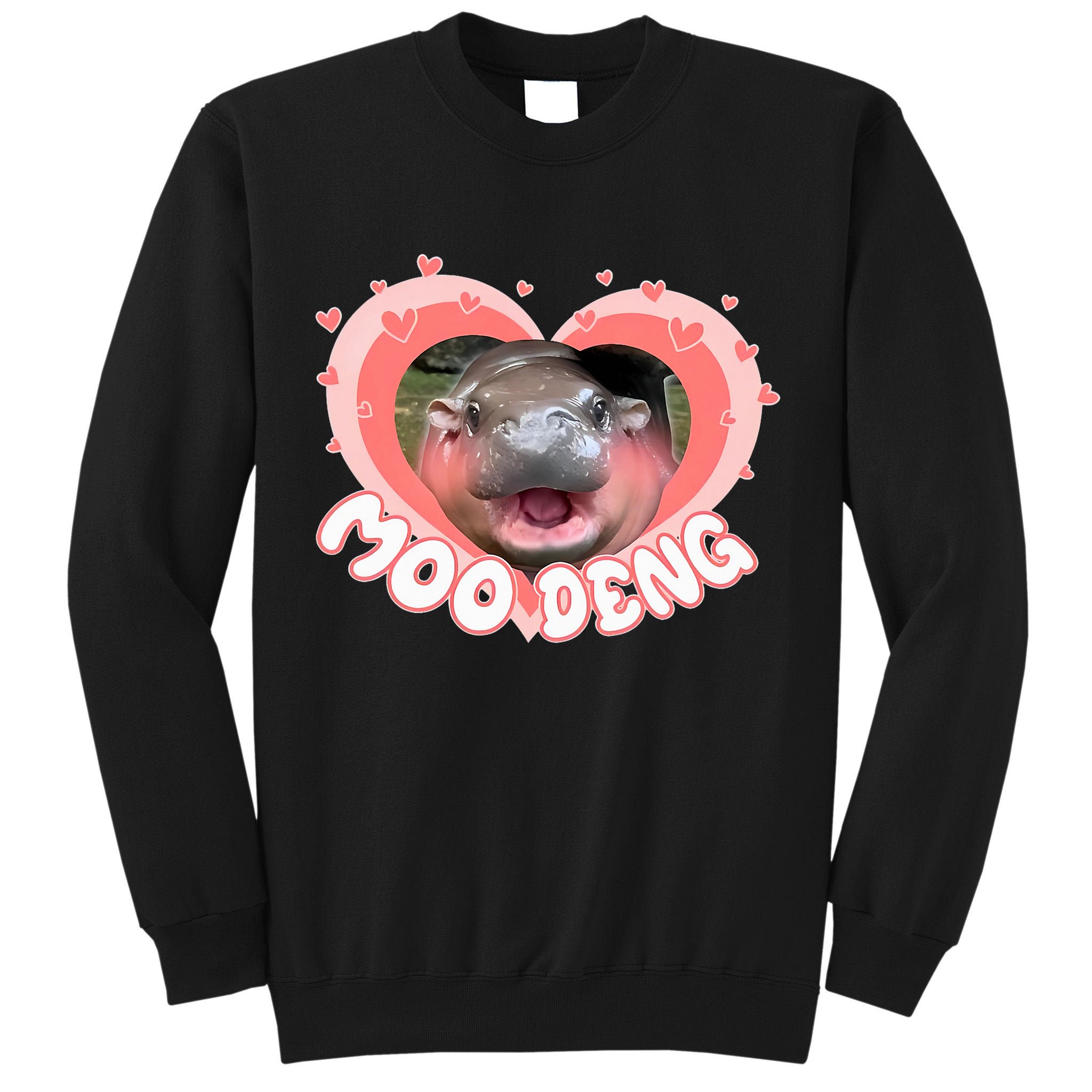I Love Moo Deng Baby Hippo Moo Deng I Heart Moo Deng Tall Sweatshirt