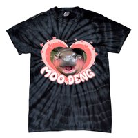 I Love Moo Deng Baby Hippo Moo Deng I Heart Moo Deng Tie-Dye T-Shirt