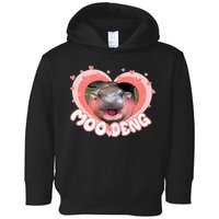 I Love Moo Deng Baby Hippo Moo Deng I Heart Moo Deng Toddler Hoodie
