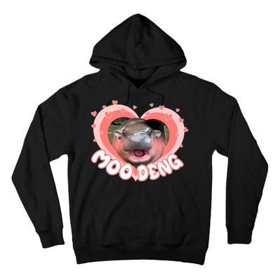 I Love Moo Deng Baby Hippo Moo Deng I Heart Moo Deng Tall Hoodie