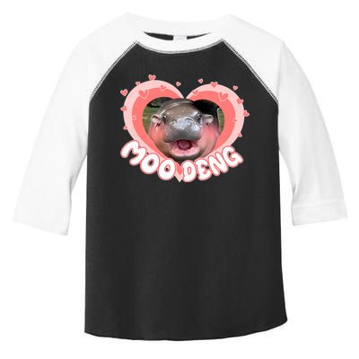 I Love Moo Deng Baby Hippo Moo Deng I Heart Moo Deng Toddler Fine Jersey T-Shirt