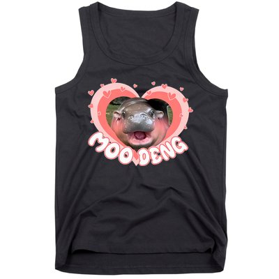 I Love Moo Deng Baby Hippo Moo Deng I Heart Moo Deng Tank Top