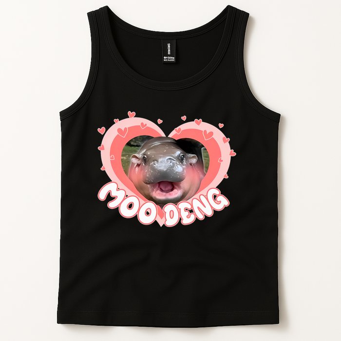 I Love Moo Deng Baby Hippo Moo Deng I Heart Moo Deng Tank Top
