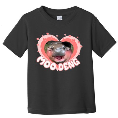 I Love Moo Deng Baby Hippo Moo Deng I Heart Moo Deng Toddler T-Shirt