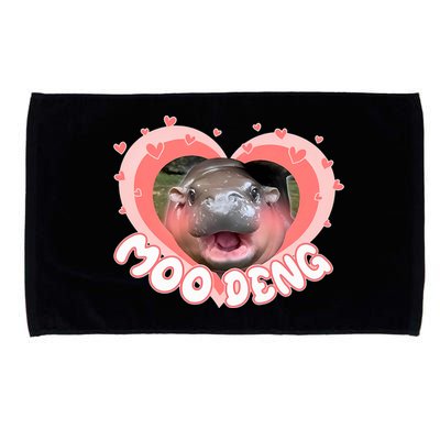 I Love Moo Deng Baby Hippo Moo Deng I Heart Moo Deng Microfiber Hand Towel
