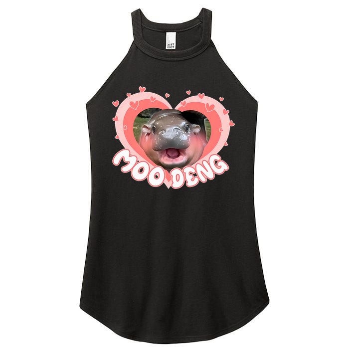 I Love Moo Deng Baby Hippo Moo Deng I Heart Moo Deng Women's Perfect Tri Rocker Tank