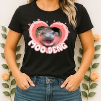 I Love Moo Deng Baby Hippo Moo Deng I Heart Moo Deng Womens T-Shirt
