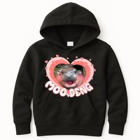 I Love Moo Deng Baby Hippo Moo Deng I Heart Moo Deng Kids Hoodie
