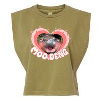I Love Moo Deng Baby Hippo Moo Deng I Heart Moo Deng Garment-Dyed Women's Muscle Tee