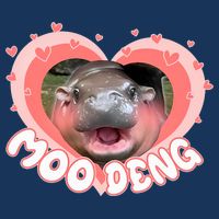 I Love Moo Deng Baby Hippo Moo Deng I Heart Moo Deng Infant Baby Jersey Bodysuit
