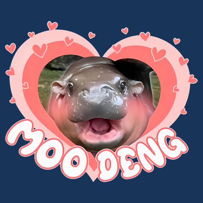 I Love Moo Deng Baby Hippo Moo Deng I Heart Moo Deng Infant Baby Jersey Bodysuit