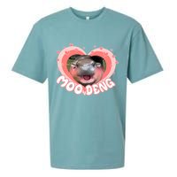 I Love Moo Deng Baby Hippo Moo Deng I Heart Moo Deng Sueded Cloud Jersey T-Shirt