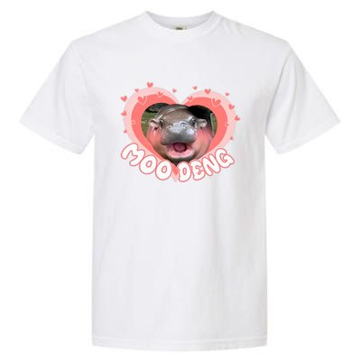 I Love Moo Deng Baby Hippo Moo Deng I Heart Moo Deng Garment-Dyed Heavyweight T-Shirt