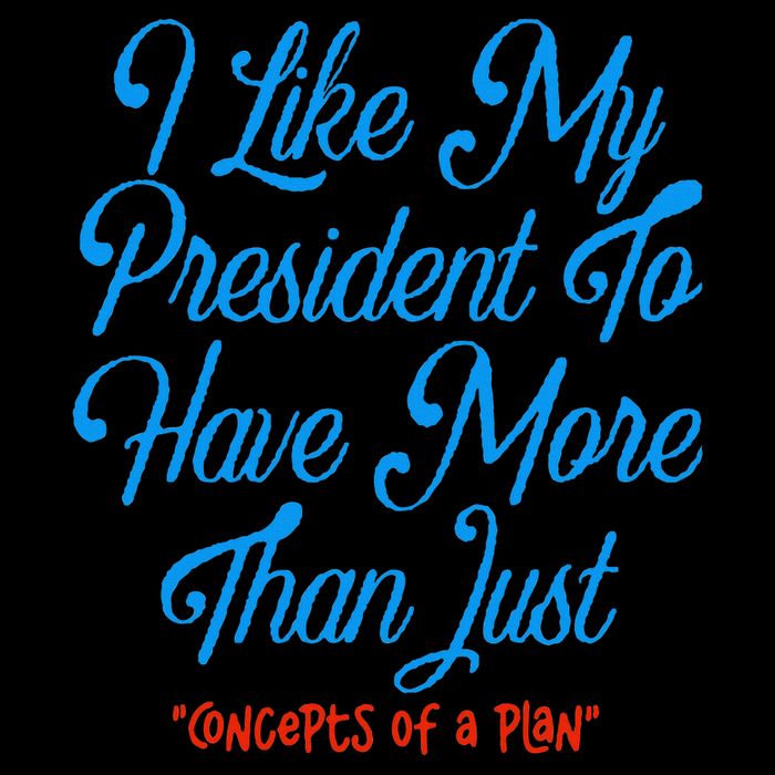 I Like My President To Have More Than Concepts Of A Plan Bucket Hat
