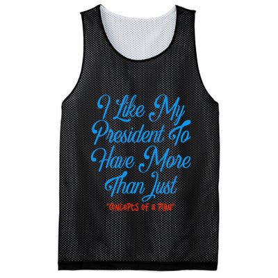 I Like My President To Have More Than Concepts Of A Plan Mesh Reversible Basketball Jersey Tank