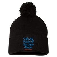 I Like My President To Have More Than Concepts Of A Plan Pom Pom 12in Knit Beanie