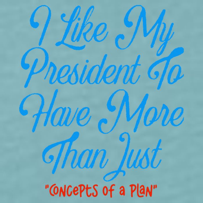 I Like My President To Have More Than Concepts Of A Plan Sueded Cloud Jersey T-Shirt