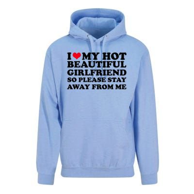 I Love My Girlfriend So Please Stay Away From Me Funny Unisex Surf Hoodie