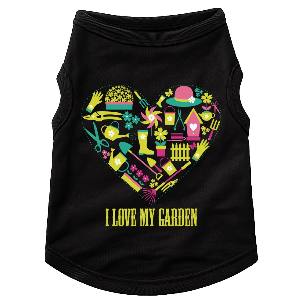 I Love My Garden Abstract Heart Doggie Tank
