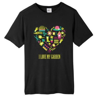 I Love My Garden Abstract Heart Tall Fusion ChromaSoft Performance T-Shirt