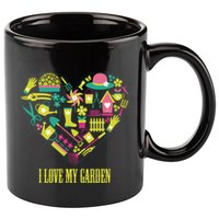 I Love My Garden Abstract Heart 11oz C Handle Ceramic Mug