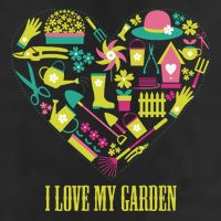 I Love My Garden Abstract Heart 11oz C Handle Ceramic Mug