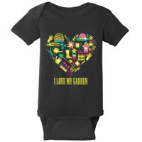 I Love My Garden Abstract Heart Baby Bodysuit