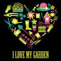 I Love My Garden Abstract Heart Baby Bodysuit
