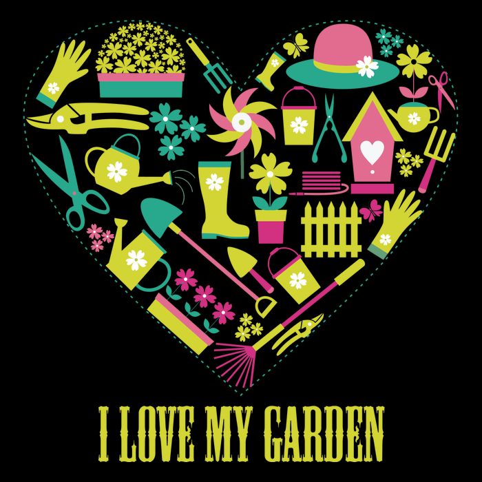 I Love My Garden Abstract Heart Baby Bodysuit