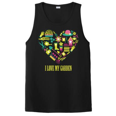 I Love My Garden Abstract Heart PosiCharge Competitor Tank