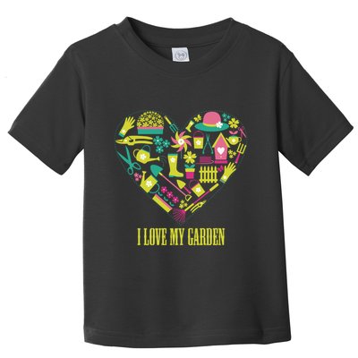 I Love My Garden Abstract Heart Toddler T-Shirt