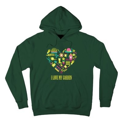 I Love My Garden Abstract Heart Hoodie